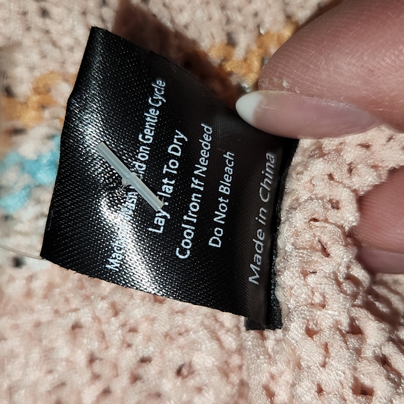 BNWOT POL Oversized Pink Striped Cardigan. - Picture 14 of 16